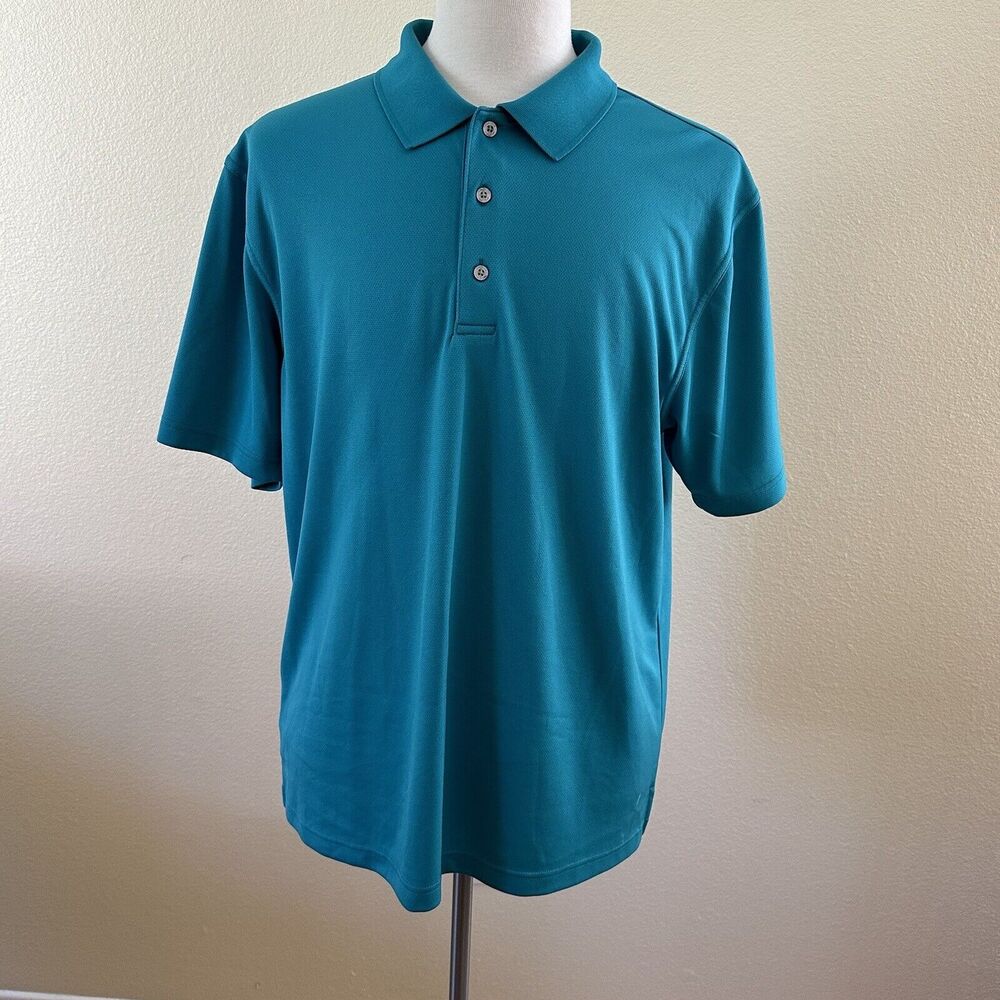 PGA TOUR Airflux Men’s Short Sleeves Polo Shirt Green Size XL